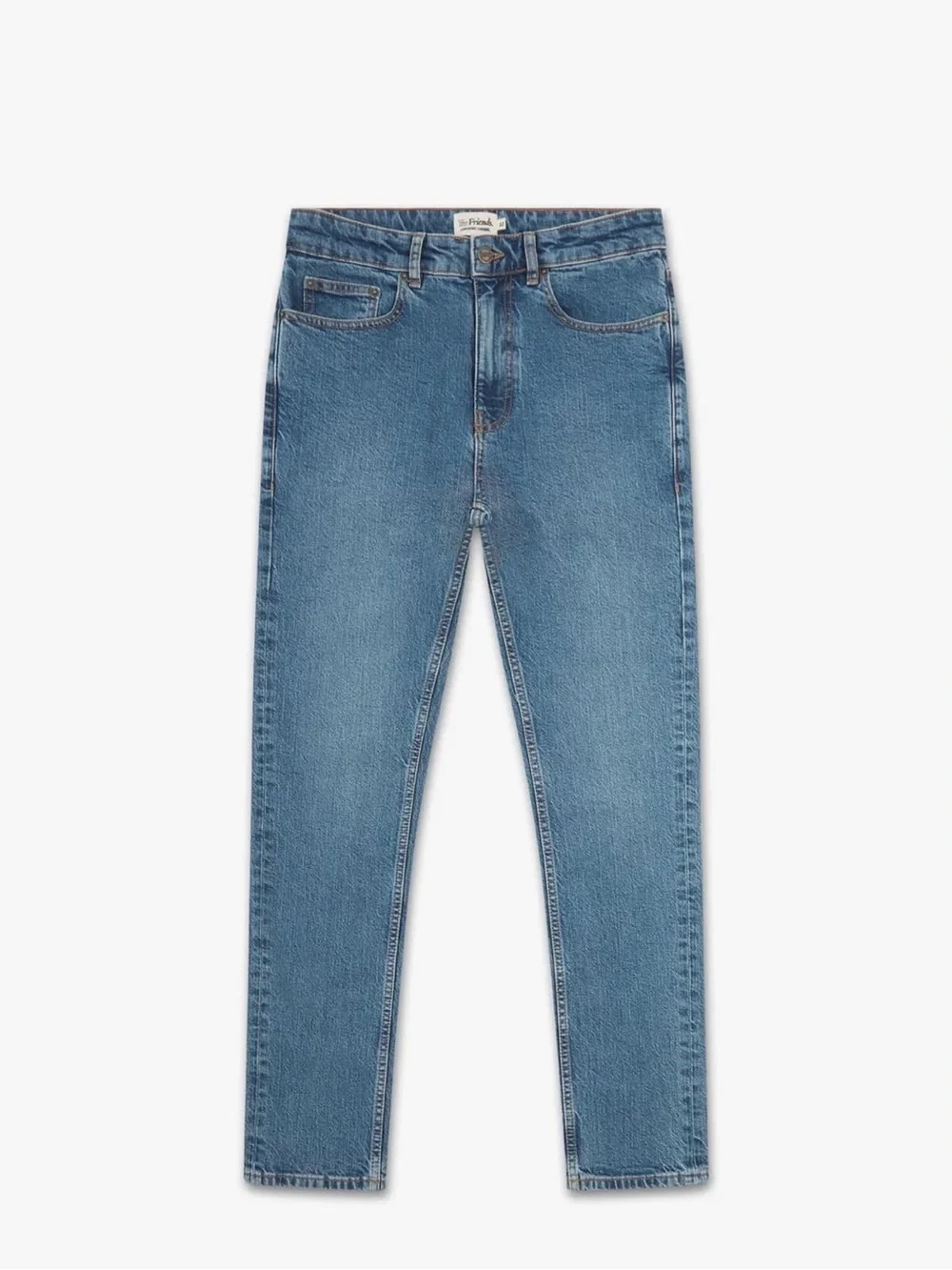 Straight-Leg Men's Jeans in Mid Blue